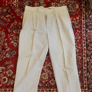 Vintage Brooks Brothers Seersucker Pants Pleated